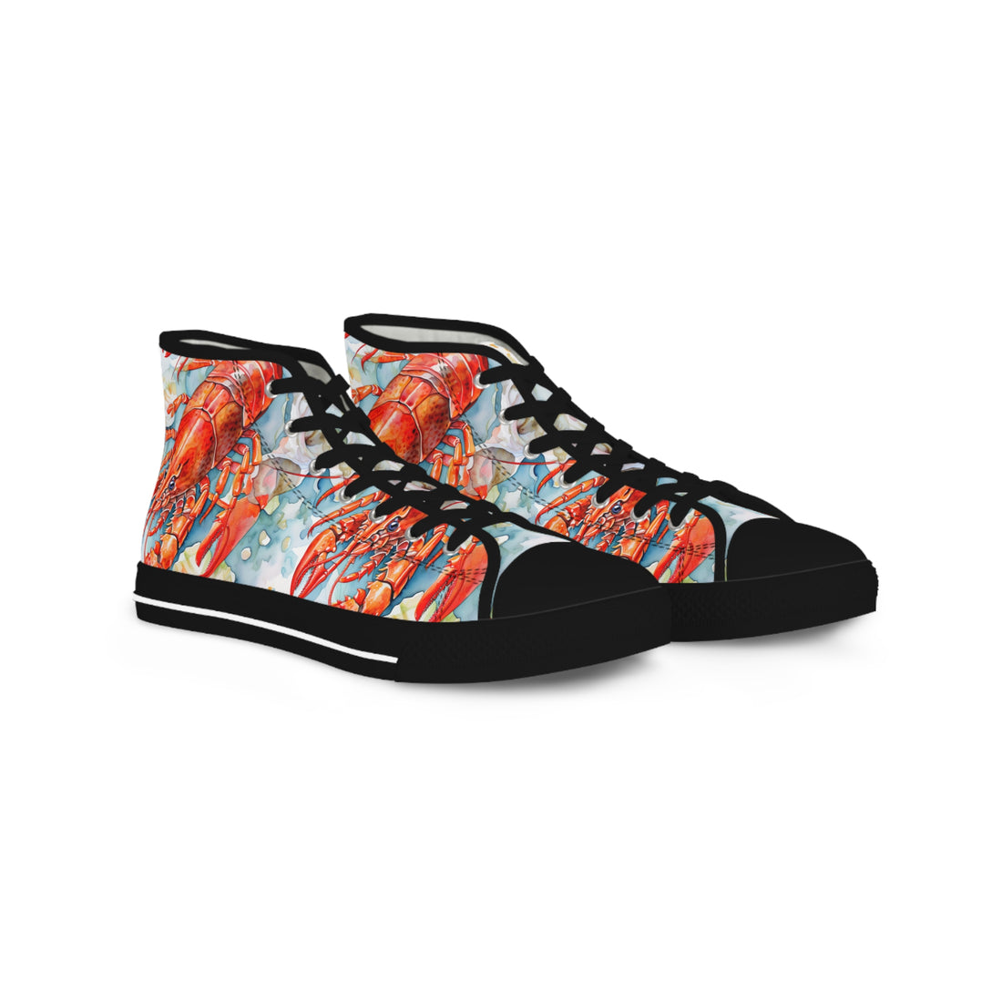 Lobster Print High Top Sneakers for Seafood Lovers