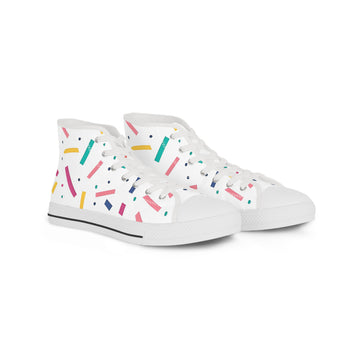 Colorful Patterned High Top Sneakers for Men - Trendy Street Style