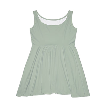 Elegant Women's Skater Dress - Soft Green Casual Summer Dress