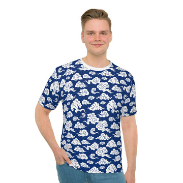 Loose Cloud Print T-Shirt - Relaxed Summer Style
