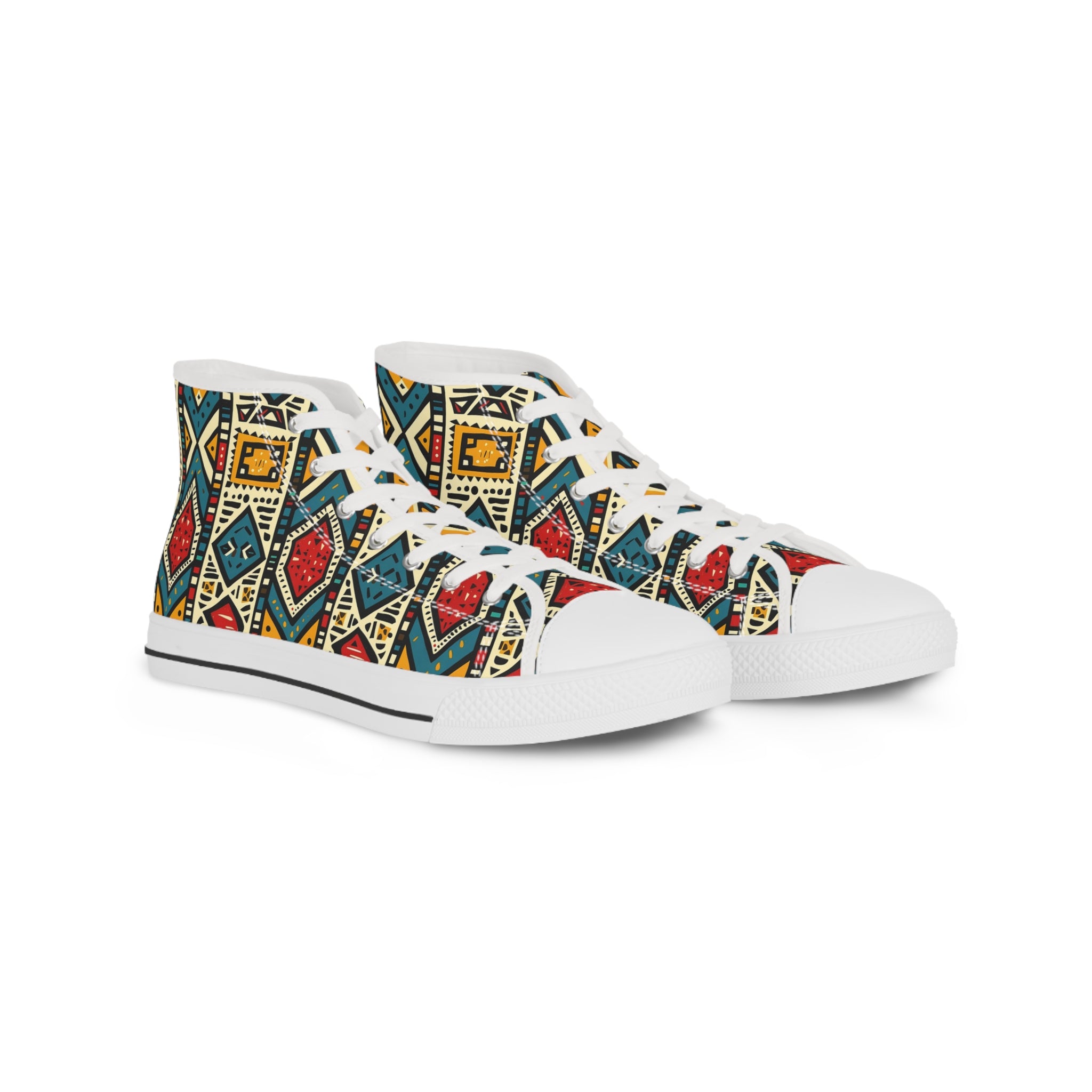 Ethnic Patterned High Top Sneakers for Bold Fashion Statements