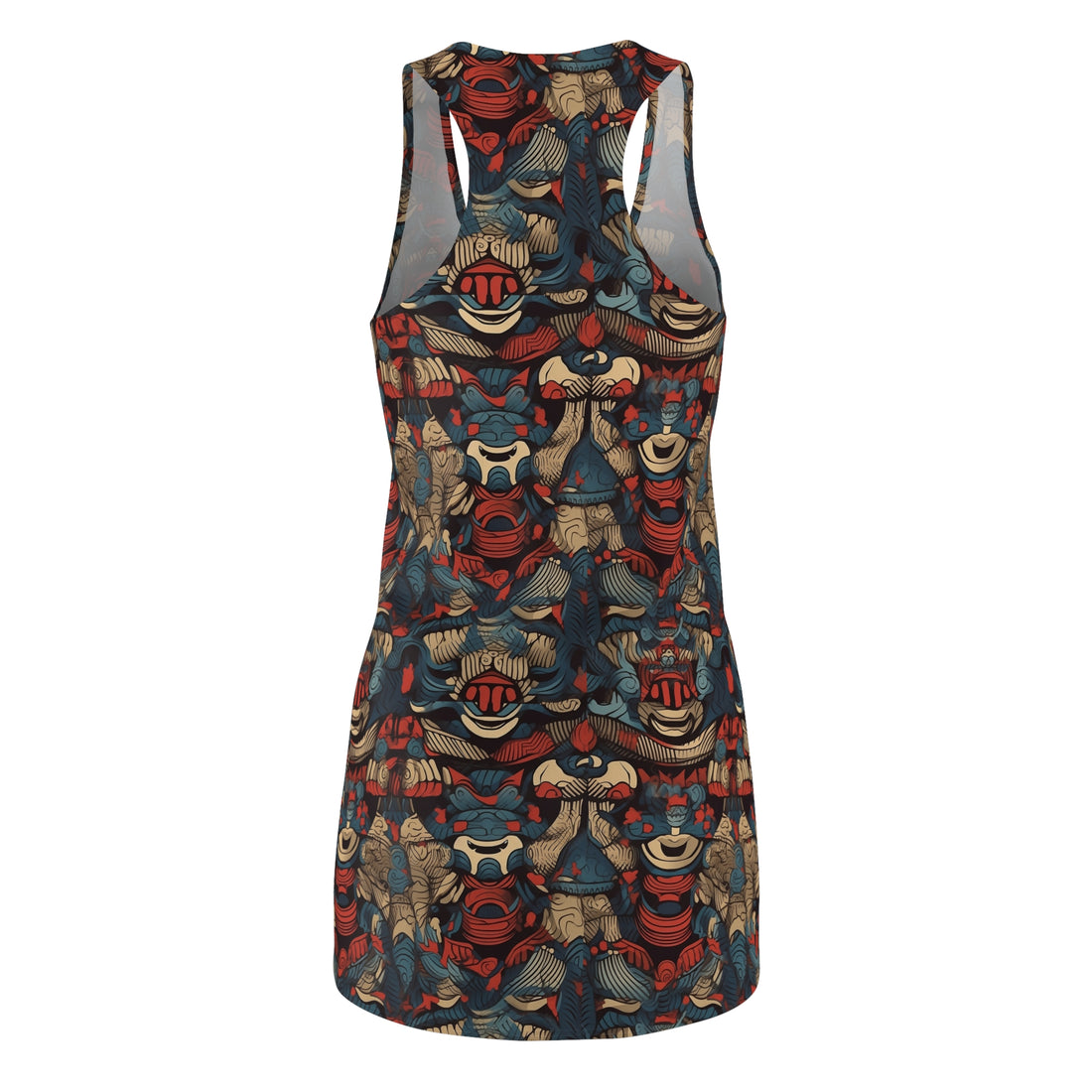 Unique Women's Racerback Dress with Bold Tribal Print