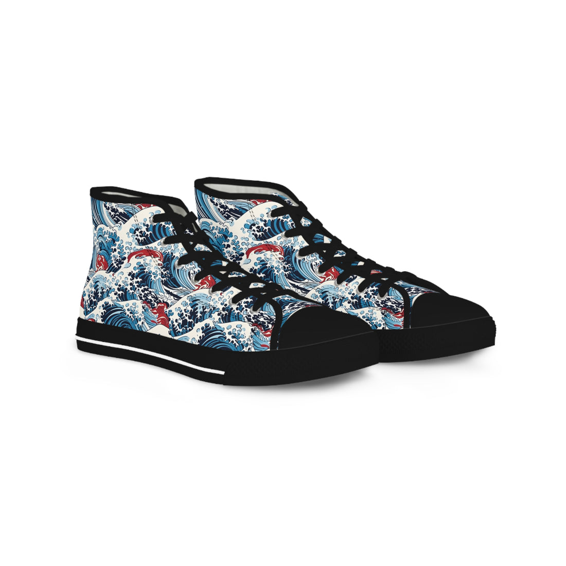 Ocean Wave High Top Sneakers for Men - Stylish and Comfortable Footwear