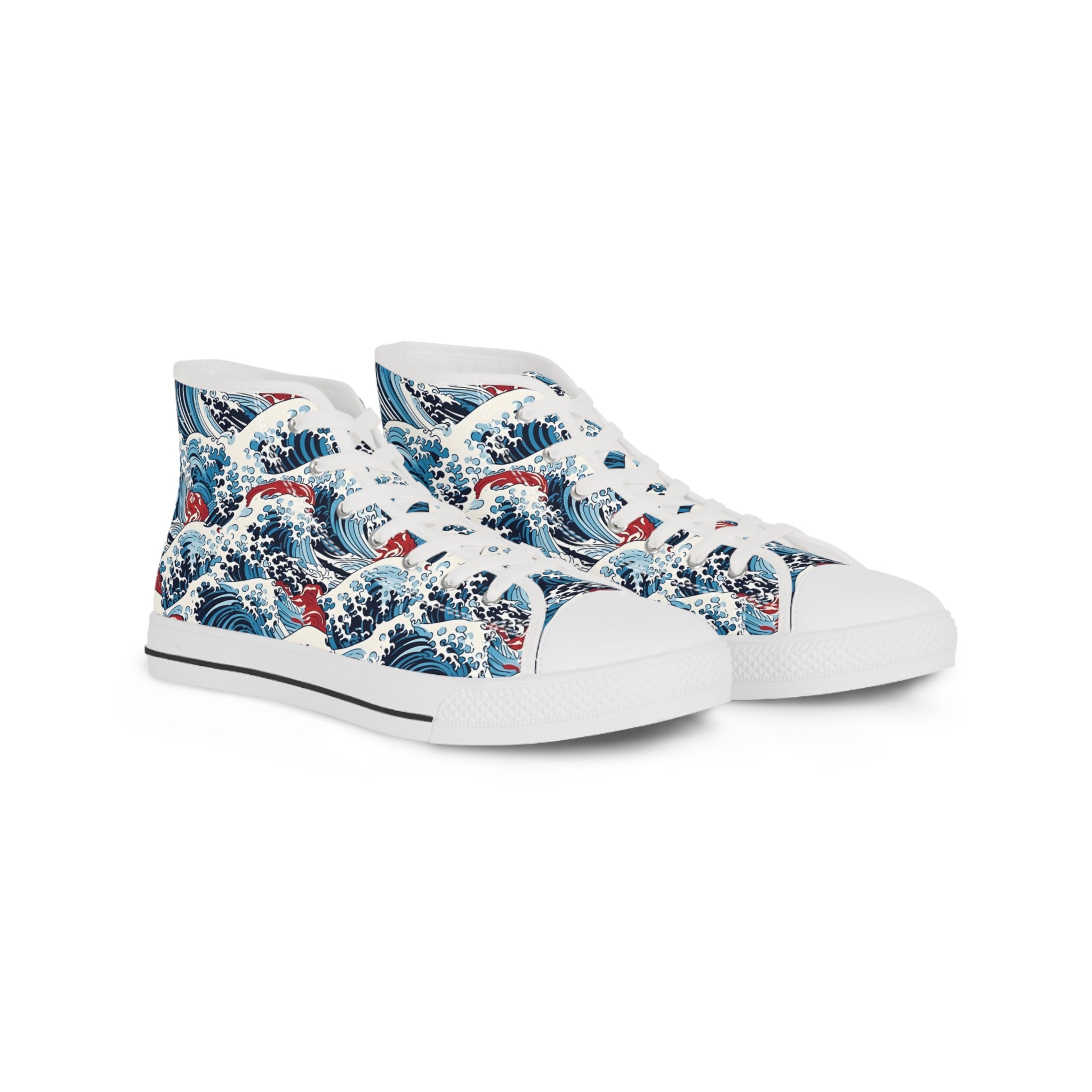 Ocean Wave High Top Sneakers for Men - Stylish and Comfortable Footwear
