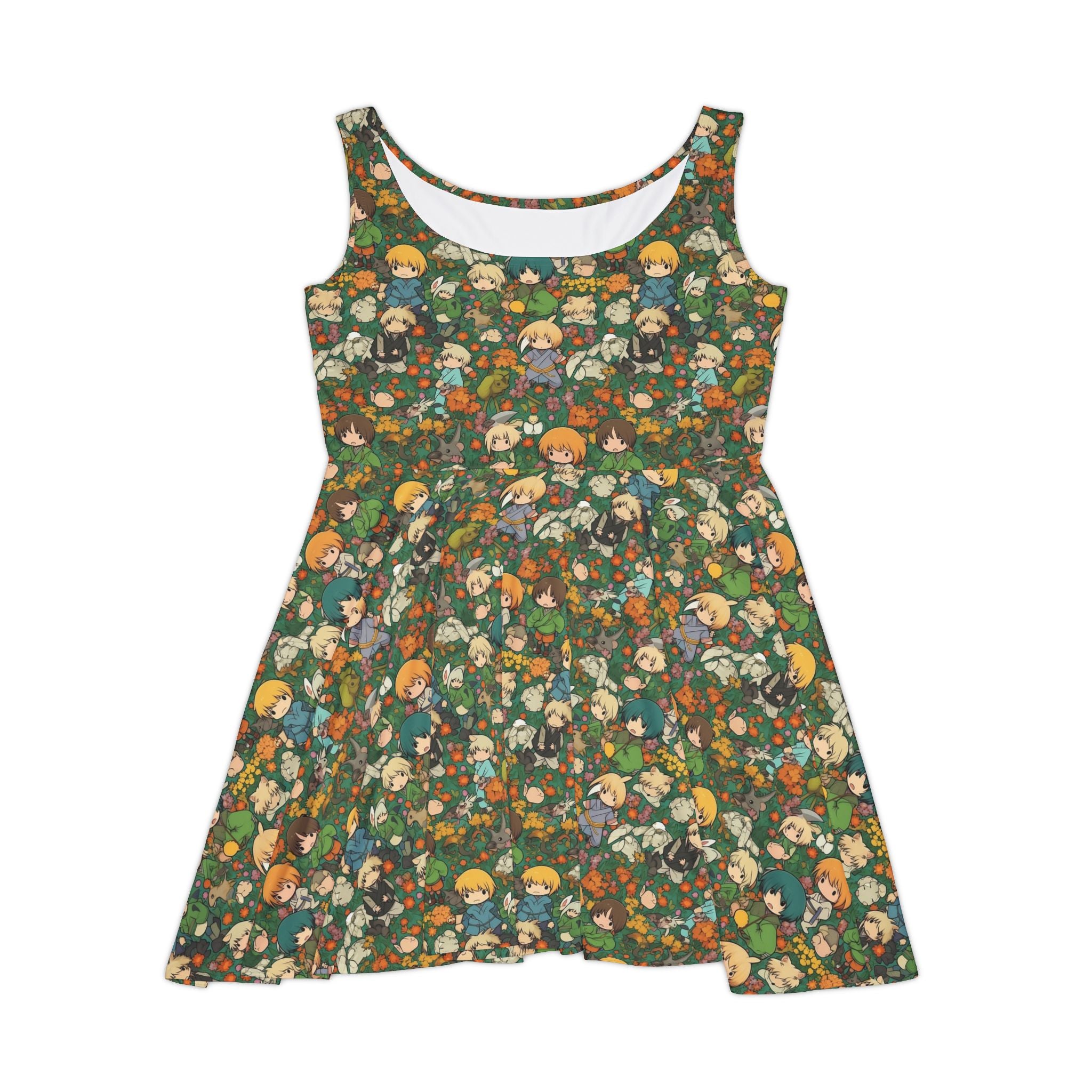 Whimsical Floral Women's Skater Dress - Perfect for Spring & Summer