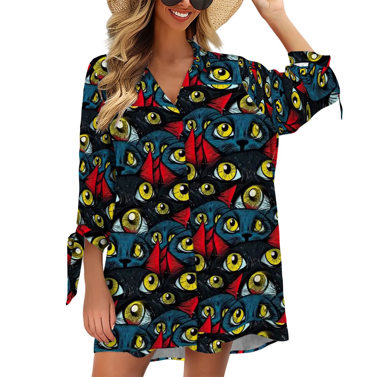 Women's Cardigan Shirt ThreeQuarter Sleeve