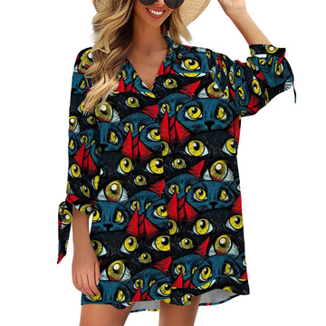 Women's Cardigan Shirt ThreeQuarter Sleeve