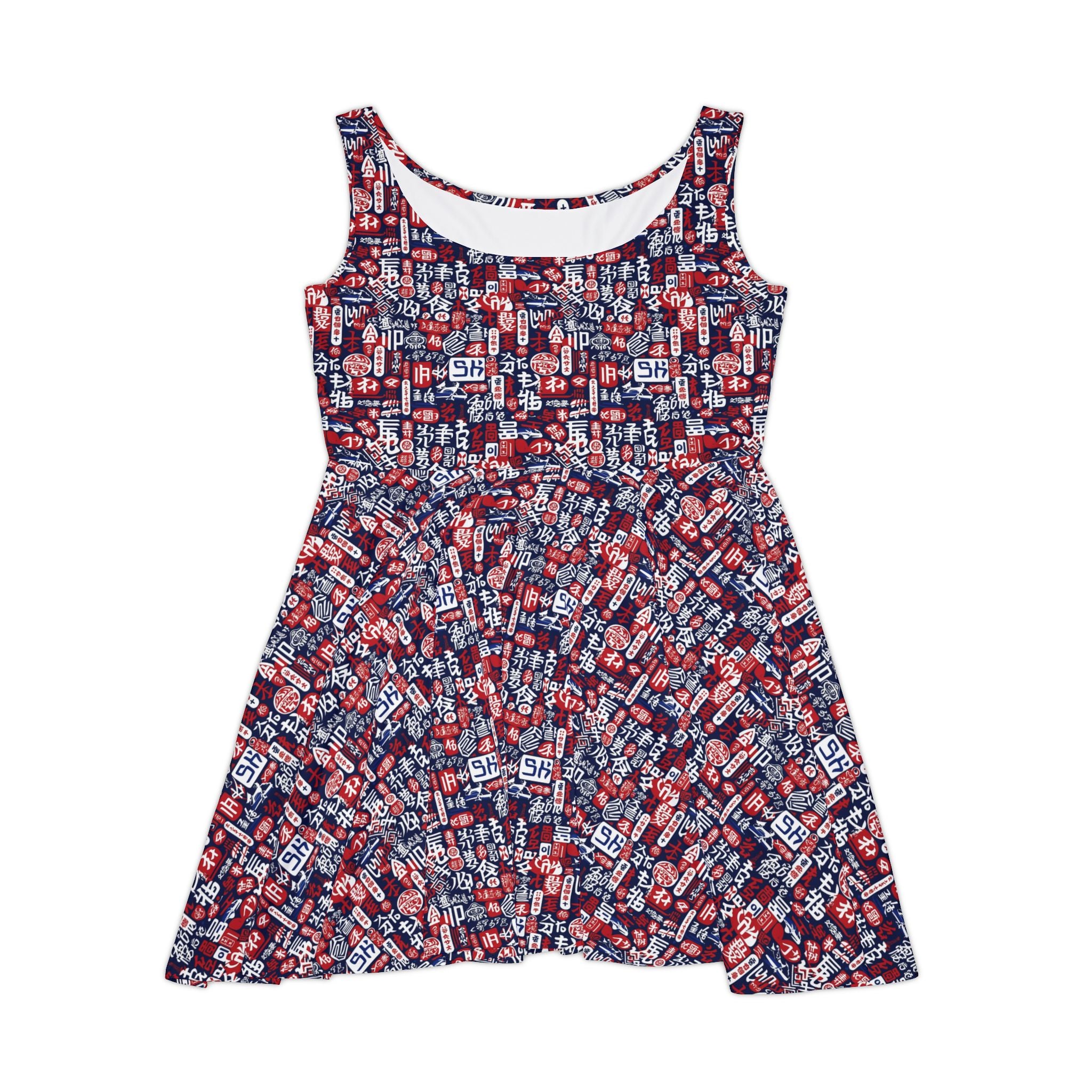 Vibrant  Japanese Skater Dress - Trendy Summer Dress for Festivals and Celebrations