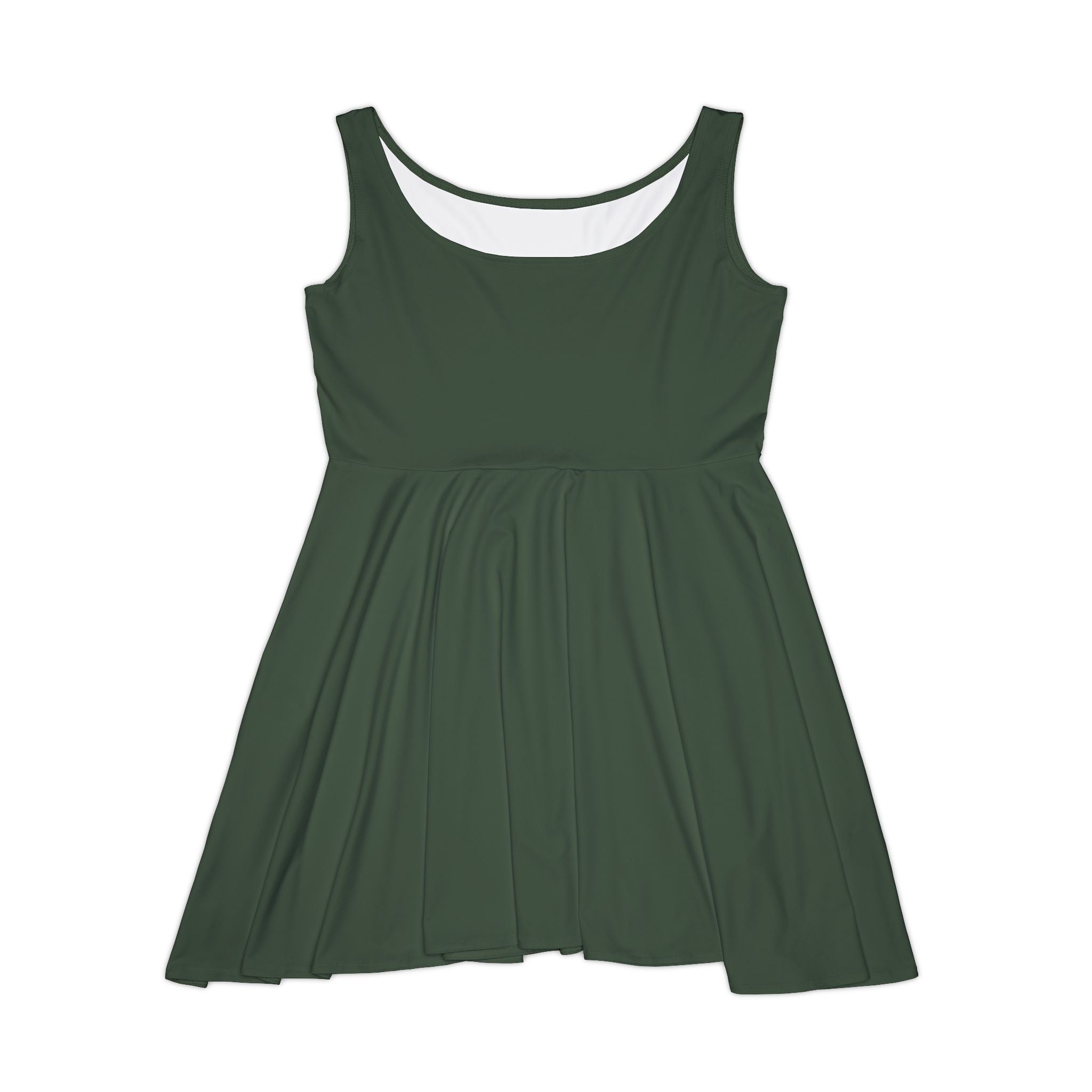Chic Women’s Skater Dress - Versatile Olive Green Summer Dress for Casual Outings and Celebrations