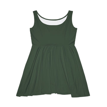 Chic Women’s Skater Dress - Versatile Olive Green Summer Dress for Casual Outings and Celebrations