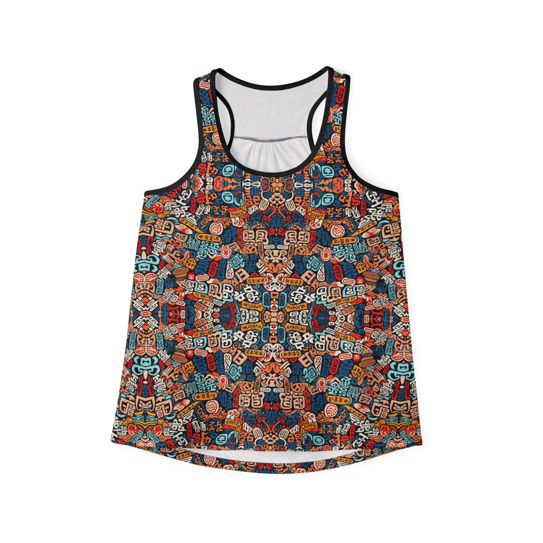 Colorful Tribal Print Women's Tank Top - Stylish Summer Athletic Wear