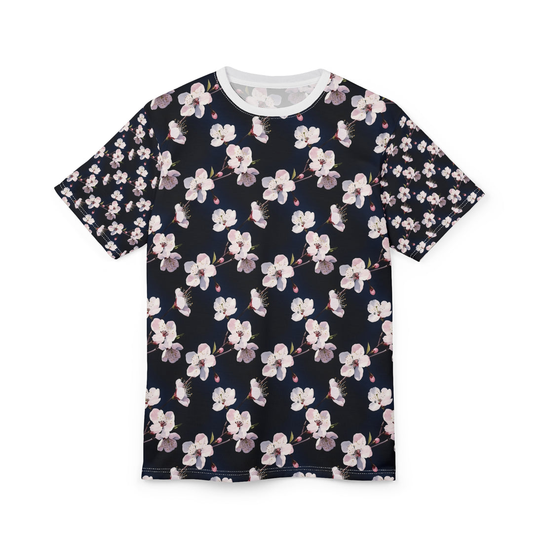 Floral Print Unisex Cut & Sew Tee - Stylish Casual Wear for Spring