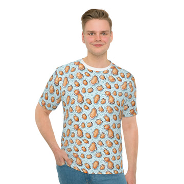 Men's Loose T-shirt - Fun Avocado Print for Casual Vibes
