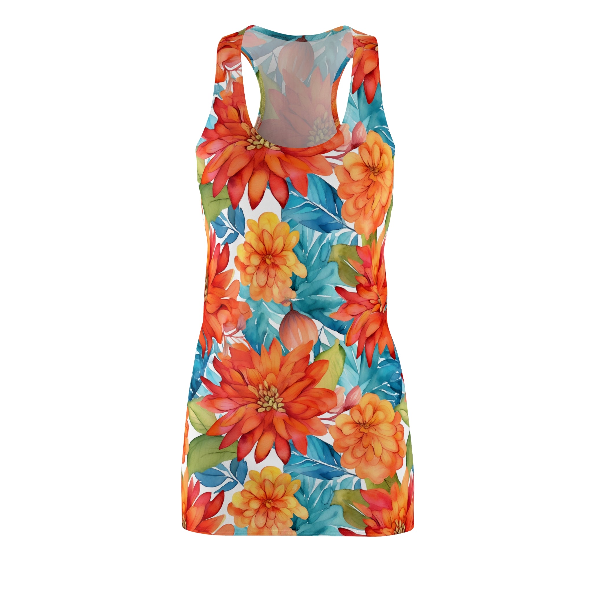Summer Floral Cut & Sew Racerback Dress