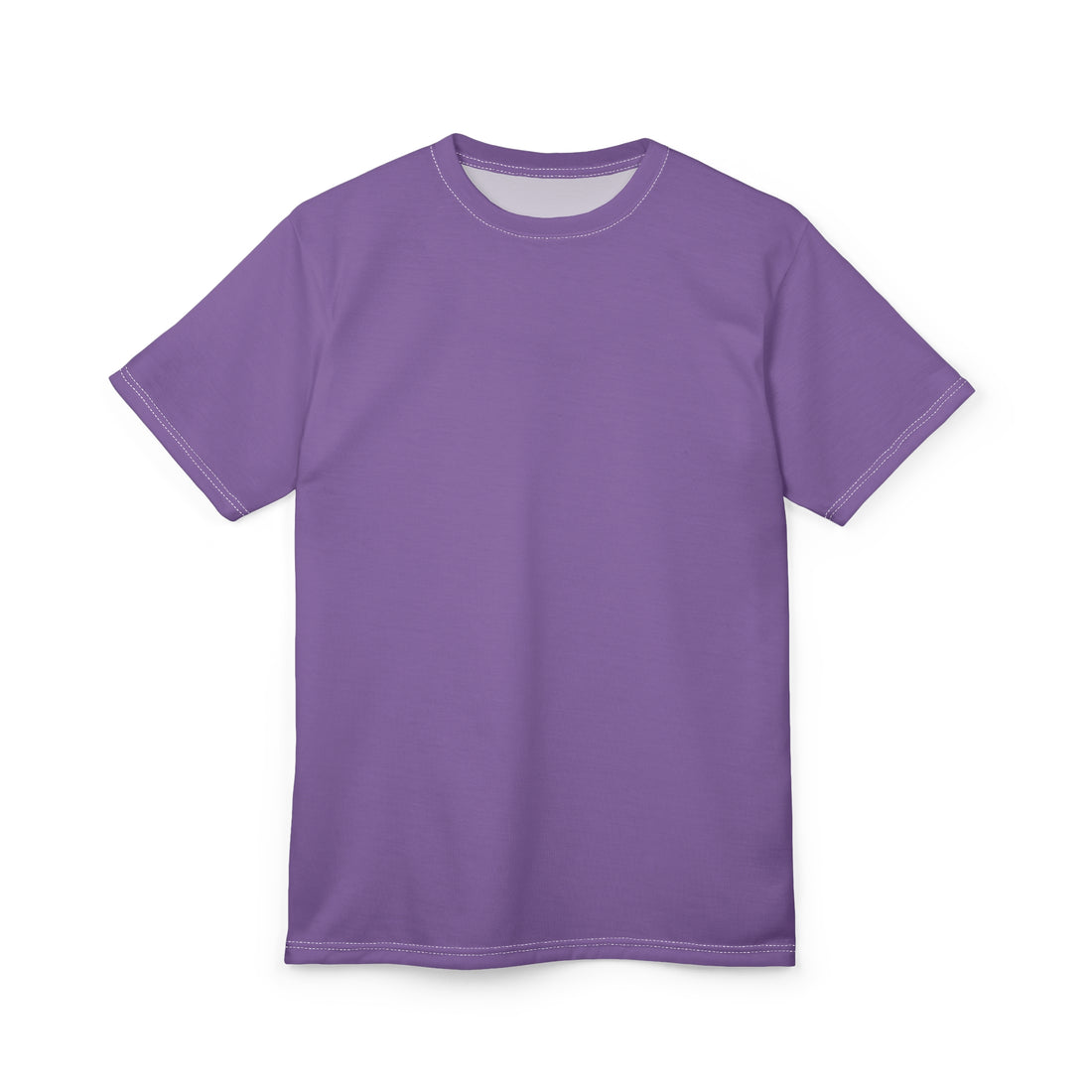 Casual Unisex Cut & Sew Tee - Soft Lavender Shirt for Everyday Wear