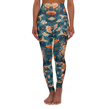 Floral High Waisted Yoga Leggings – Stretchy Fitness Tights for Comfort and Style