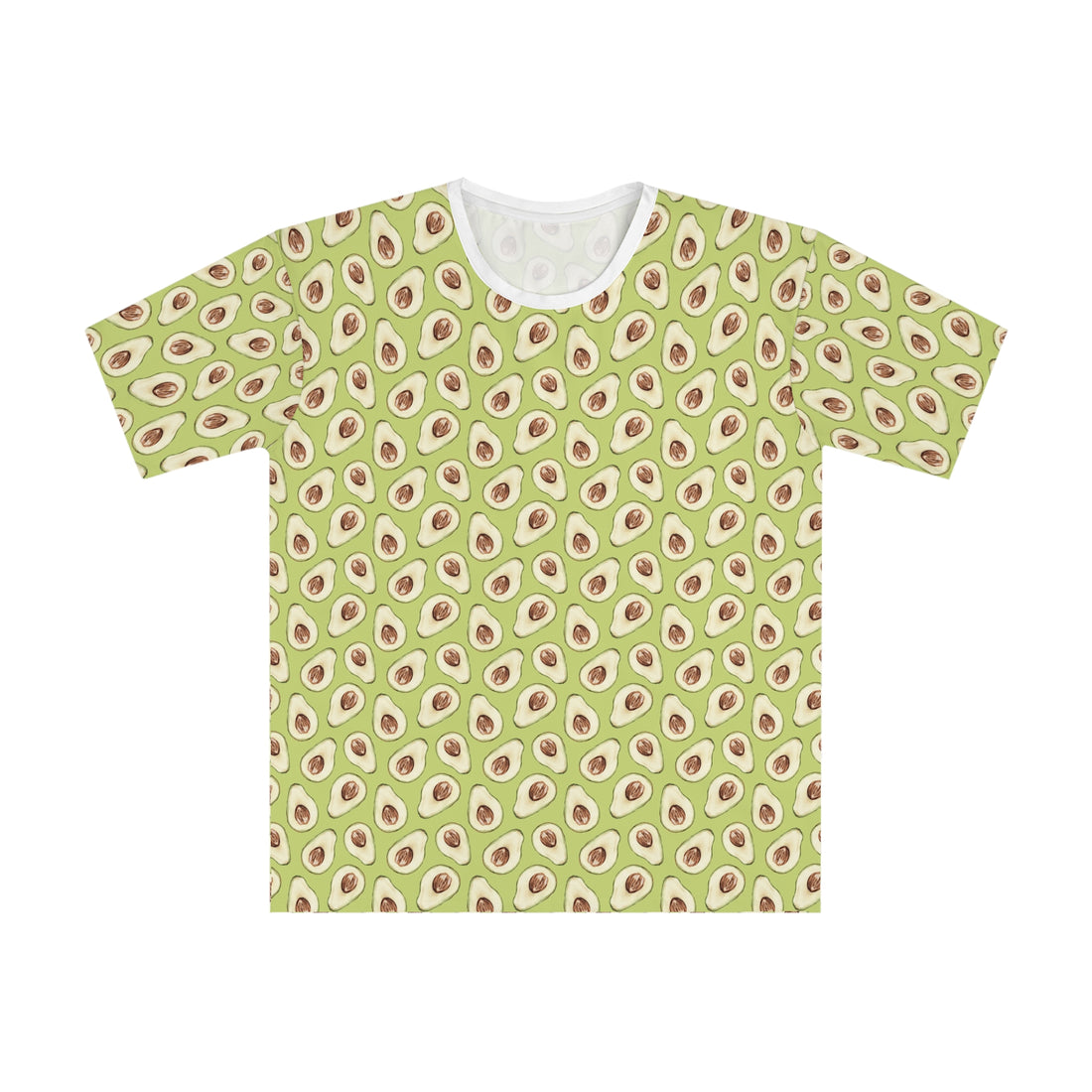 Men's Loose Avocado Print T-Shirt - Casual Summer Style