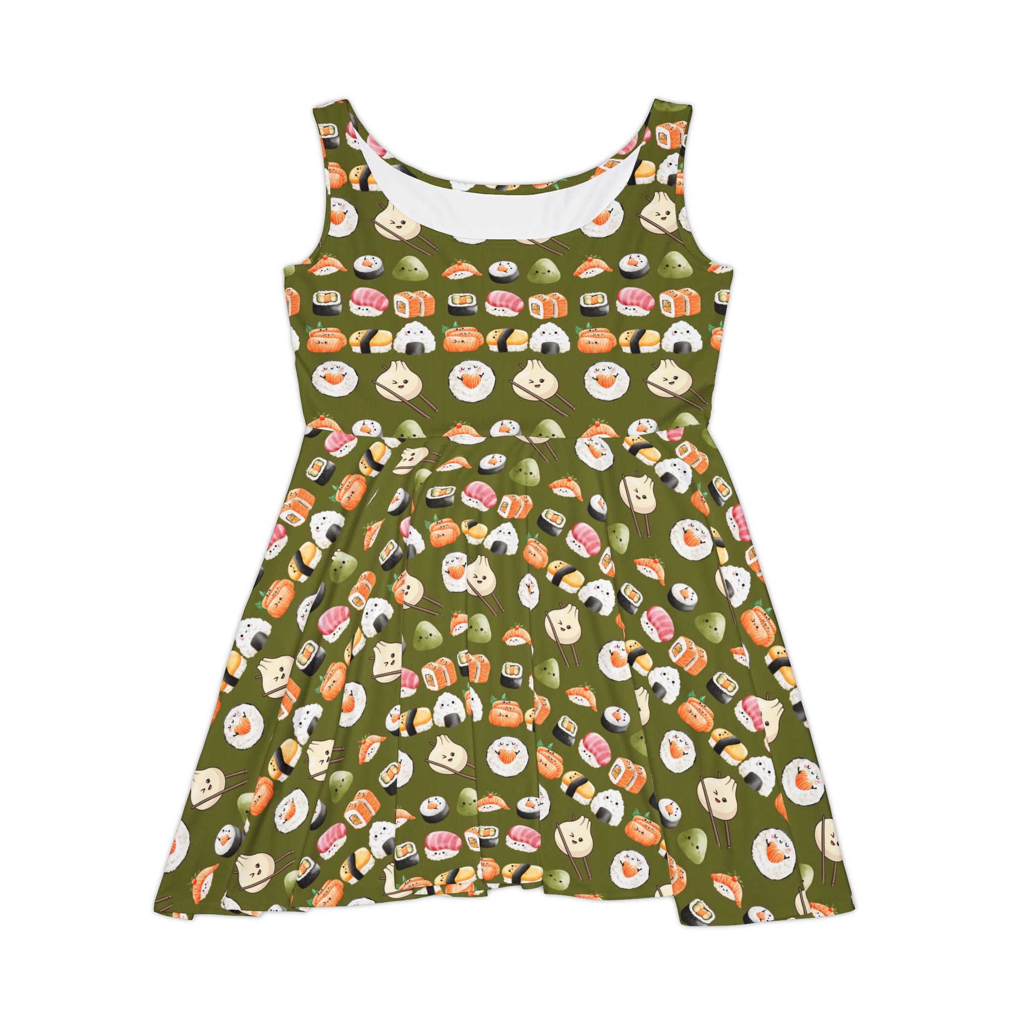 Sushi Delight Women's Skater Dress - Fun and Playful Fashion for Casual Outings