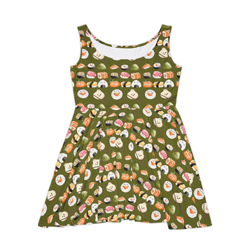 Sushi Delight Women's Skater Dress - Fun and Playful Fashion for Casual Outings