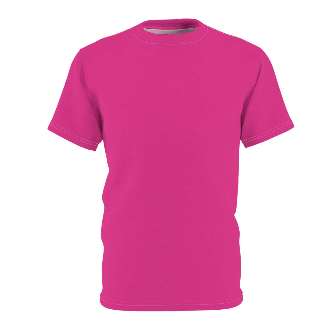 Vibrant Unisex Pink Cut & Sew Tee - Perfect for Casual Gatherings & Summer Fun