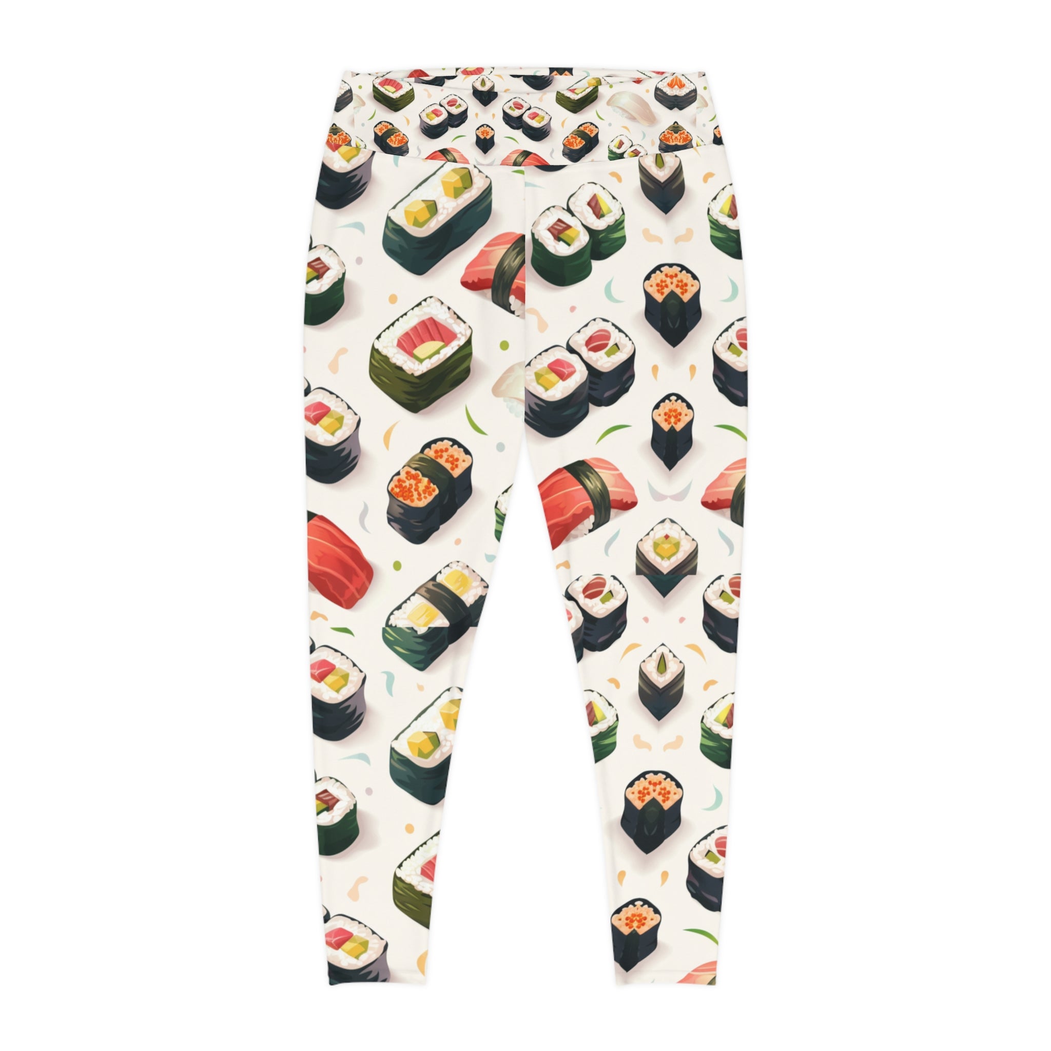 Sushi Print Plus Size Leggings - Fun & Comfortable Activewear