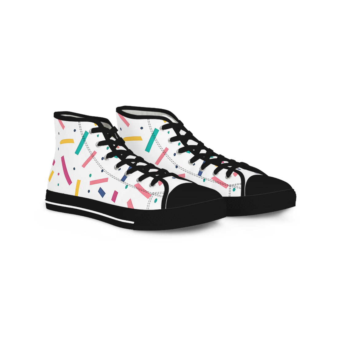 Colorful Patterned High Top Sneakers for Men - Trendy Street Style