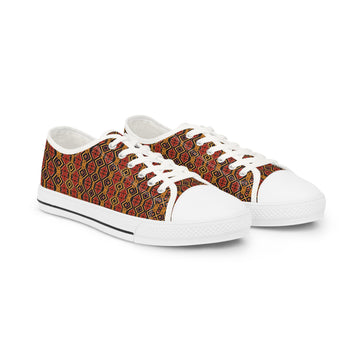 Stylish Men's Low Top Sneakers with Colorful Pattern - Trendy Casual Footwear