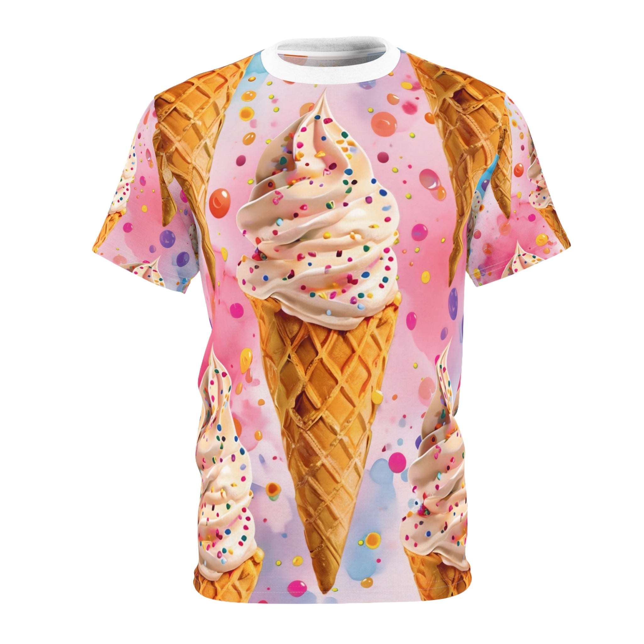Ice Cream Dream Unisex Cut & Sew Tee - Fun Pastel Graphic Tee for Sweet Treat Lovers
