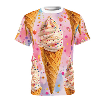 Ice Cream Dream Unisex Cut & Sew Tee - Fun Pastel Graphic Tee for Sweet Treat Lovers