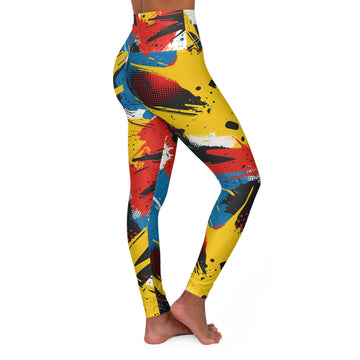 Fun Colorful High Waisted Yoga Leggings
