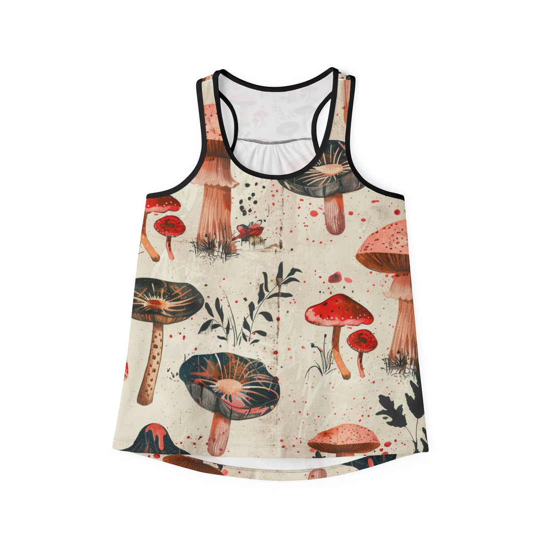 Whimsical Mushroom Print Women's Tank Top - Perfect for Summer Adventures