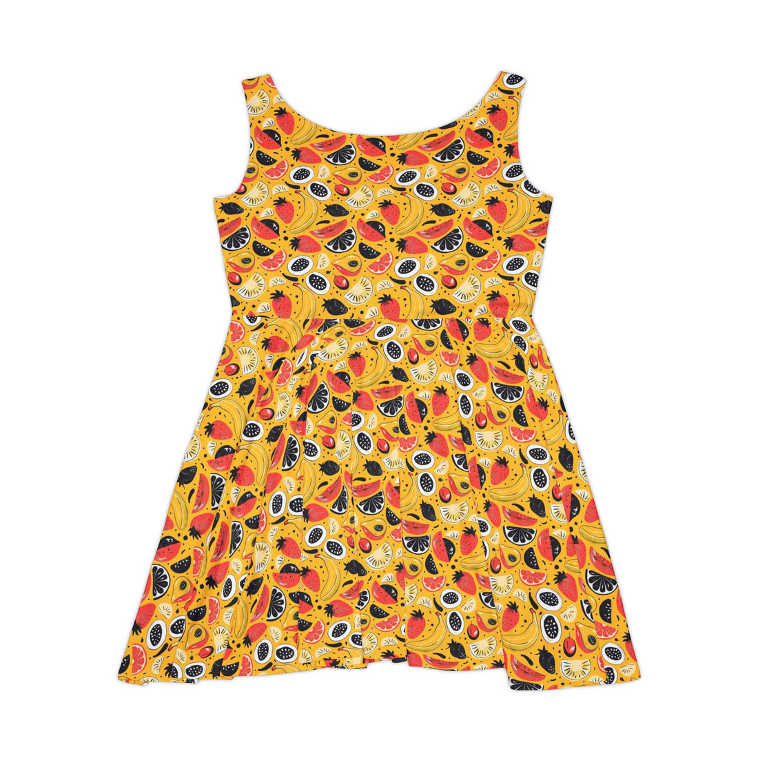 Tropical Fruit Print Women's Skater Dress - Summer Vibes & Fun Style