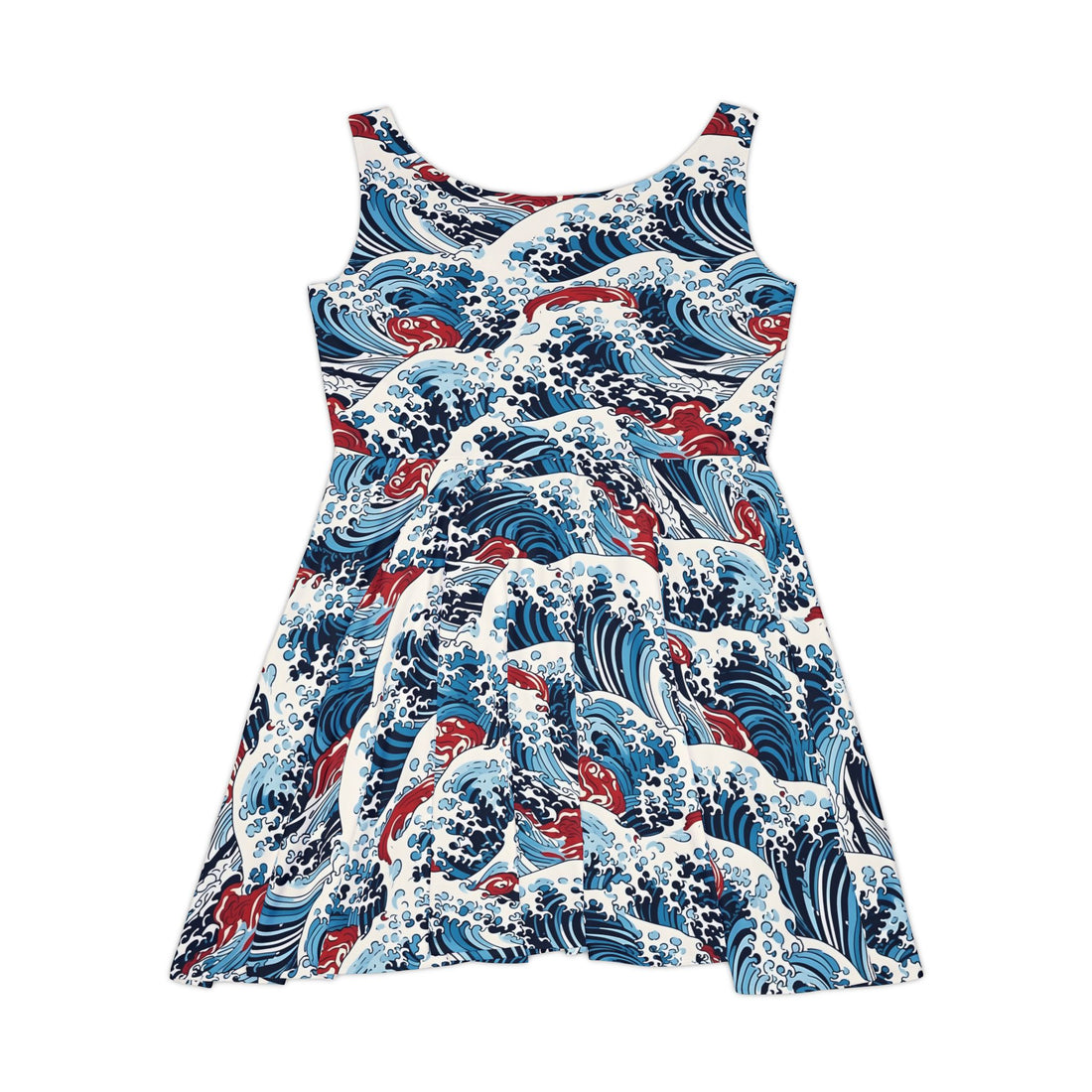 Women's Ocean Wave Skater Dress - Perfect for Summer Vacations & Beach Parties