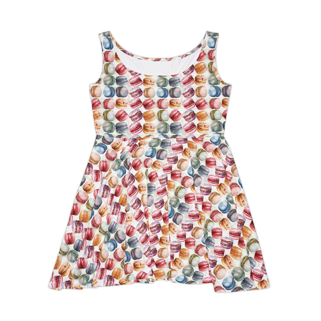 Colorful Macaron Print Women's Skater Dress - Perfect for Summer Outings & Celebrations