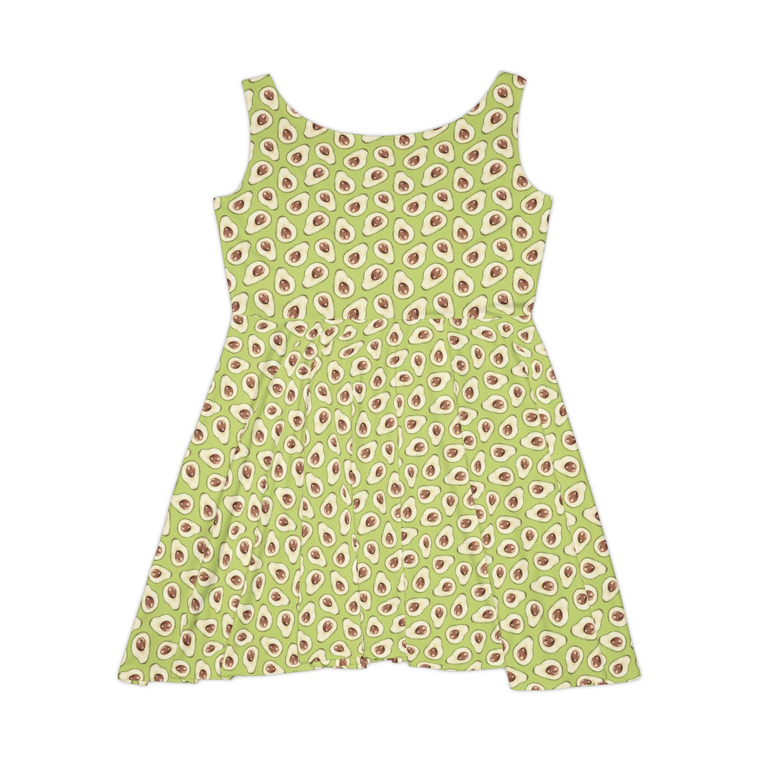 Avocado Print Women Skater Dress - Cute Summer Casual Outfit