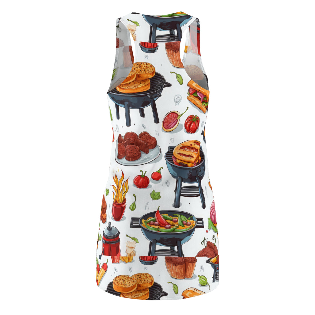 BBQ Themed Racerback Dress for Summer Picnics & Cookouts