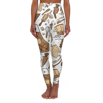Bakery-Themed High Waisted Yoga Leggings for Food Lovers