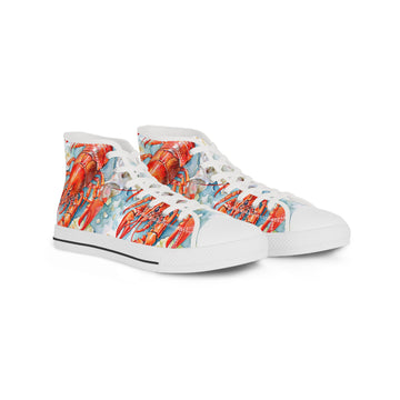 Lobster Print High Top Sneakers for Seafood Lovers