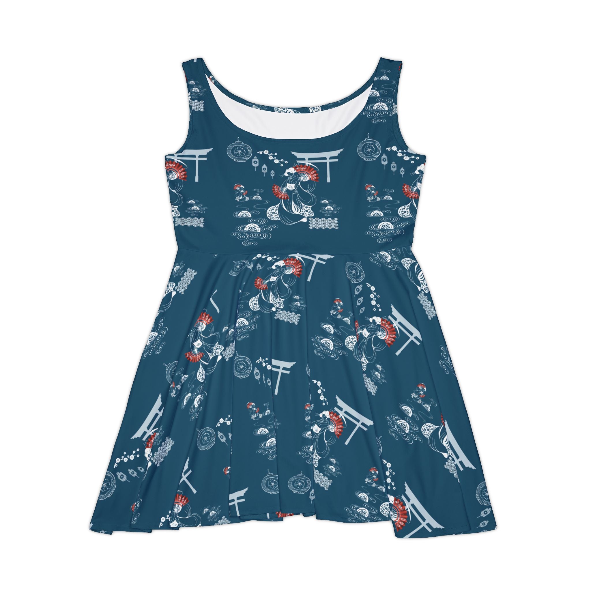 Elegant Shrine Geisha Women's Skater Dress - Perfect for Summer Events