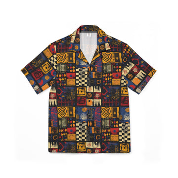 Men's Hawaiian Camp Shirt - Vibrant Tropical Print for Casual Summer Vibes