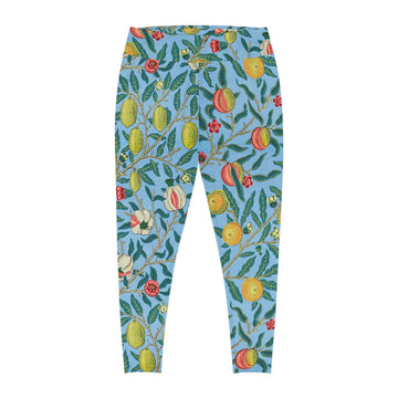 Vibrant Plus Size Leggings with Colorful Floral and Fruit Patterns
