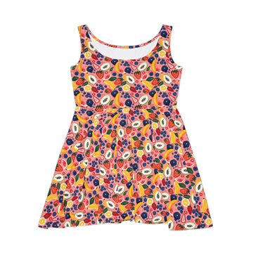 Colorful Floral Women's Skater Dress - Perfect for Summer Parties