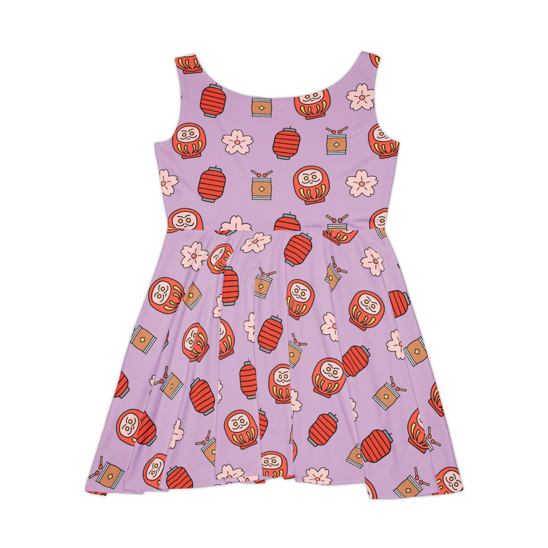 Playful Floral Lantern Skater Dress for Women