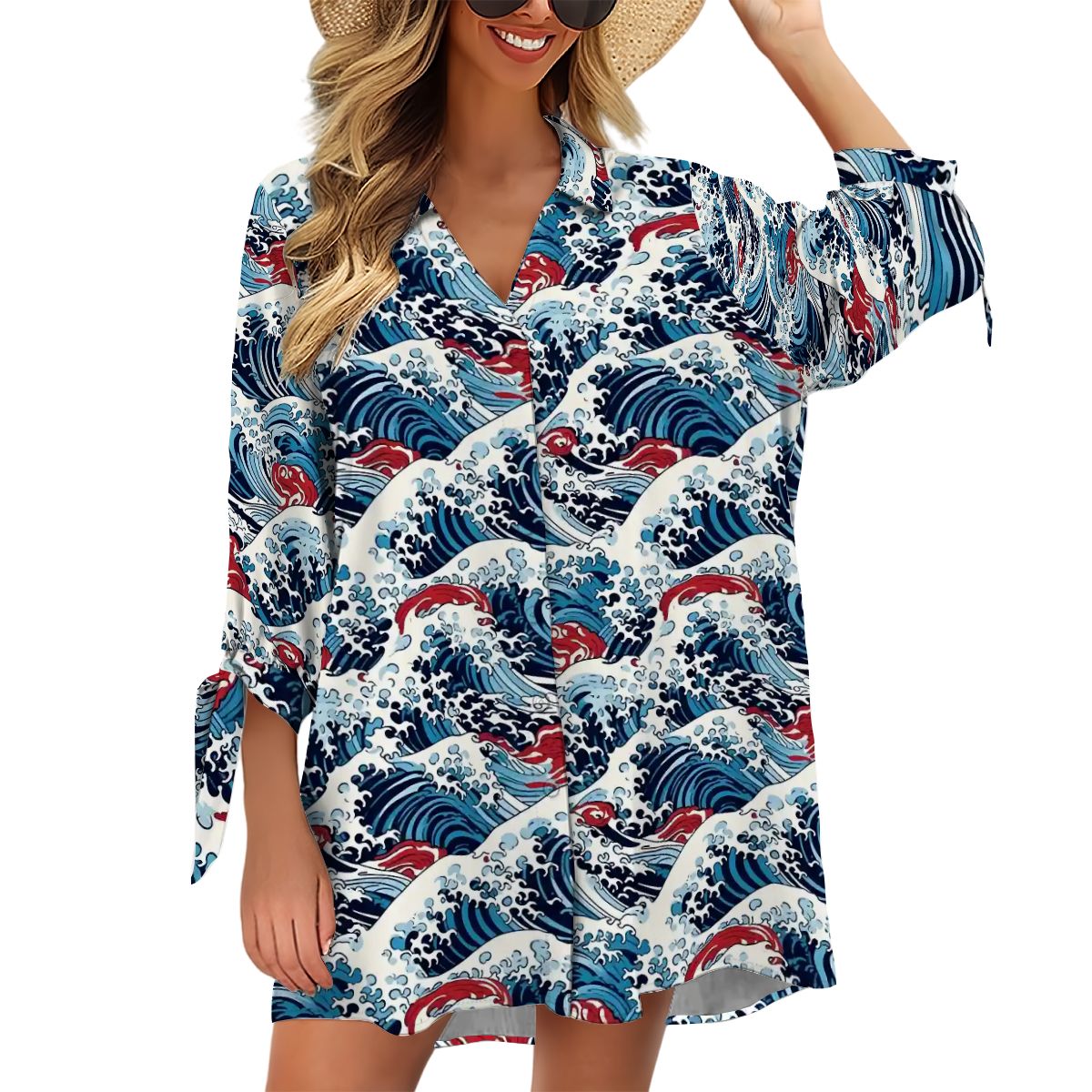 Women's Cardigan Shirt ThreeQuarter Sleeve  Japanese