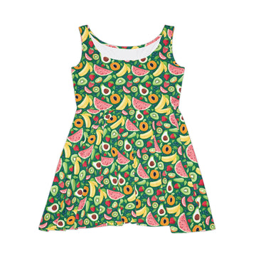 Fruity Women's Skater Dress - Tropical Vibes for Summer Fun