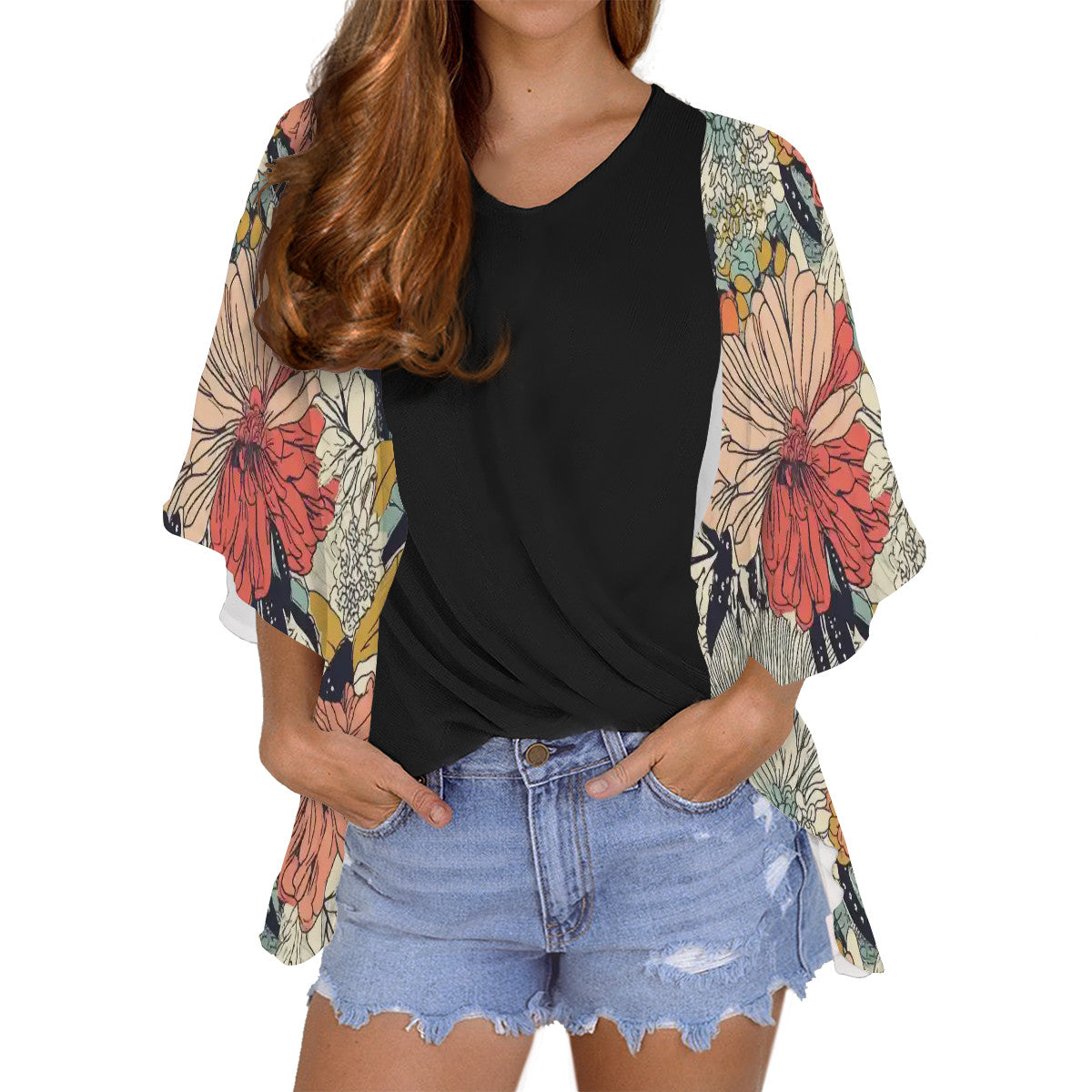 Women's Chiffon Blouse Cardigan