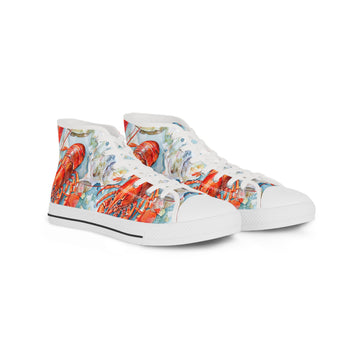 Lobster Art High Top Sneakers for Seafood Lovers