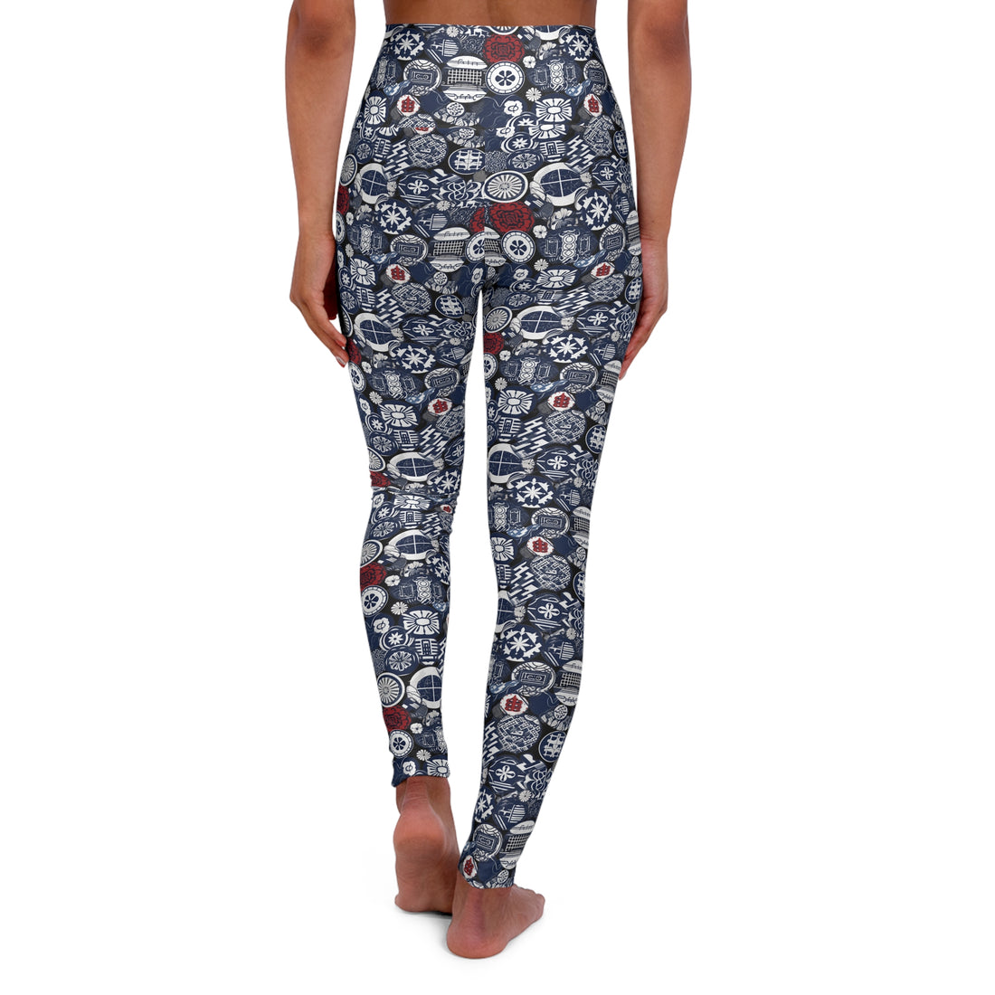 Japanese Crests High Waisted Yoga Leggings