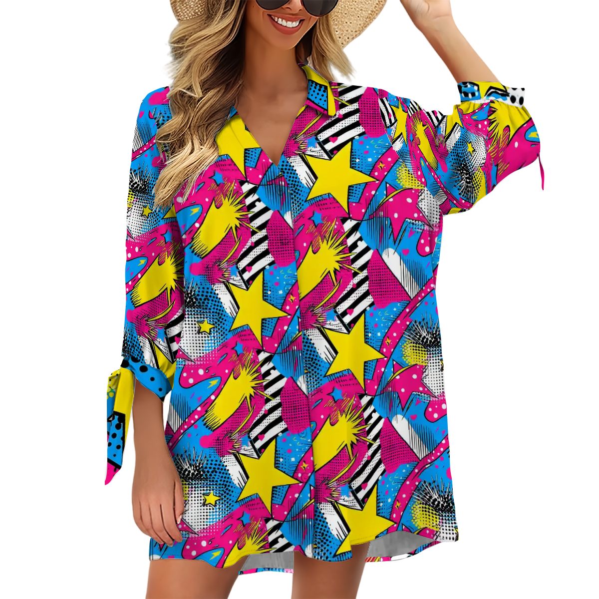 Women's Cardigan Shirt ThreeQuarter Sleeve