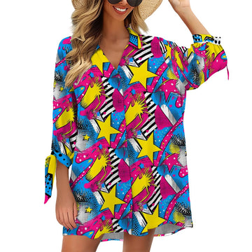 Women's Cardigan Shirt ThreeQuarter Sleeve
